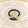 Golden irregular triangle alloy hair tie with black elastic cord for women - Gold Triangle Buckle