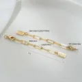 14K gold filled extension chain with lobster clasp and queen embossed rectangular tag - Queen Portrait Rectangle Tag 14K Gold Plated