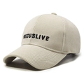 Light beige corduroy baseball cap with black letter embroidery on white background - Off White