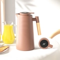 Pinkish brown thermal jug with wood grain handle and digital temperature display - Smart Temp Display / 062 Pink Brown