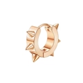 Punk style rose gold stainless steel hoop earrings featuring sharp spike rivets - 6-Spike Ear Hoop / Rose Gold