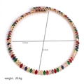 Detail showing 12.5cm diameter and colorful marquise rhinestone choker necklace - Gold Color Multicolored Zirconia