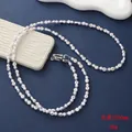 Détail d'une bandoulière de téléphone à perles de 120cm avec motifs de cœur dorés - K1728 Cœur Blanc Bandoulière