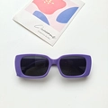 Kids vintage purple rectangular sunglasses with thick plastic frames and dark lenses - Purple