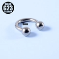 Solid G23 titanium horseshoe ring 16G with 6mm inner diameter piercing jewelry - Horseshoe Ring (6mm)