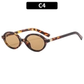 Occhiali anti luce blu ovali vintage con montatura tartarugata e codice colore C4 - Demi Lenti Tè Chiaro