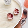 Set of two cute brown and pink mini hedgehog hair claws made of acetate material - Hedgehog (Pair)
