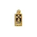 18K gold plated tarot card pendant with THE STAR design and colorful gemstones - Gold - Star