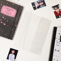 Transparent A5 binder cover with silver glitter finish and composition book insert - A5 Transparent Shimmer Protective Cover