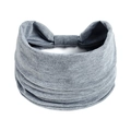 Dettaglio della fascia yoga grigio scuro con texture in cotone morbido ed elastico - Grigio Melange