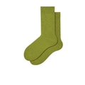 Klassische grasgrüne gerippte Baumwollsocken für Damen und Herren im Retro-Stil - Oasengrün
