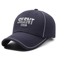 Navy blue quick-dry baseball cap with SILENT embroidery and reflective trim detail - Adjustable / Navy Blue