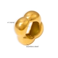 Chunky gold hollow flower ring in stainless steel with 18k plating and 19.7g weight - US 7 / Gold