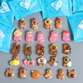 Lichtgevende Capybara blind bag harsfiguurtjes met fruit- en voedselhoeden voor knutselen - Capibara Blind Bag