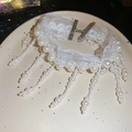 Detail of white lace choker necklace with elegant faux pearl fringe on ceramic plate - White Choker