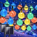 Solar powered multi-color bubble globe string lights with waterproof solar panels - 7-meter 50-light Eight-mode Solar Power / [colored] Bubble Ball 2.3cm
