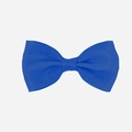 Blue grosgrain ribbon bow hair clip for children and babies with swallowtail design - Single Item / Bright Royal Blue