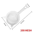 White 200 mesh ultra-fine food filter spoon with 24.5cm long handle for soy milk - Cat Ears Style / 200 Mesh