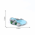 Miniature resin pond ornament for fairy gardens with stone texture and blue water effect - Mountain Flowing Water