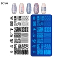 Macro detail of BC-04 nail stamping plate with geometric mandala and scorpion patterns - Geometric Zodiac Symbol Style (BC-04)