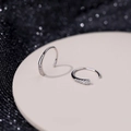 Orecchini a cerchio S925 in argento sterling con zirconi cubici scintillanti argento - Argento 925 / Oro Bianco