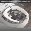 Black transparent PET sitz bath with thickened cushion and 40cm dimensions - Transparent Grey (Cushion + Hook)
