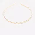 Minimalist golden wavy metal headband with sleek design for elegant women's hairstyling - Medium Wave / Gold
