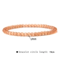 Stretch bracelet with 4mm peach cat's eye stone beads and 19cm circumference length - 4mm Yellow Cat's Eye