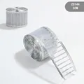 Silver mesh Christmas ribbon with 5cm vertical glitter stripes for tree decoration - 5CM Width x 2M Length / Silver