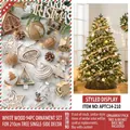 94-piece white and natural wood Christmas tree ornament set with stars and pine cones - 210cm Christmas Tree Accessory Pack / White Wood Color