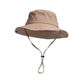 Detail of khaki quick-dry sun hat with adjustable drawstring for outdoor hiking - 56-60cm / Khaki