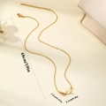 18K gold-plated stainless steel peace dove necklace with diamonds, 48cm chain length - 18K Gold Plated