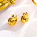 Fashionable golden teardrop earrings set in 18k gold plating with smooth metallic finish - Gold Earrings