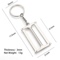 Miniatur-Handsäge Metall-Schlüsselanhänger in Silber, Länge 113mm, Gewicht 13g - Säge-Kurzer Griff