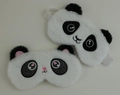 Cute panda plush sleep mask set with soft white elastic band and sequins details - Panda Eye Mask