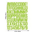 Grass green vinyl alphabet stickers featuring uppercase letters and numbers for DIY crafts - Light Green