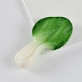 Llavero realista de PVC con forma de hoja de bok choy, textura detallada y acabado brillante - Estilo sin clip