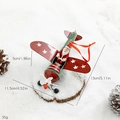 Vintage metal Santa Claus flying airplane ornament with dimensions 13cm x 11.5cm x 5cm - Large Santa Claus