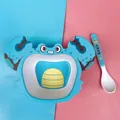 Blue crab shaped bamboo fiber kids bowl and spoon set for toddler feeding - A021 Blue Crab Bowl Spoon (300ML)