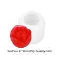 Stampo in silicone rosa 3D MG003 per candele e saponi artigianali fai-da-te 61x51mm - 2 Pollici-Bocciolo di Rosa