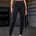 Leggings neri da yoga senza cuciture a vita alta con tessuto a maglia per il fitness - S / Nero