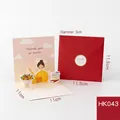 3D-Lehrer-Dankeskarte mit Blumenstrauß, rotem Umschlag und goldenem Aufkleber - Teaching Scene Pop-up (Style E)