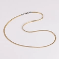 Elegante collana piatta a serpente in acciaio inossidabile bicolore oro e argento - 3mm*50cm / Oro e Argento