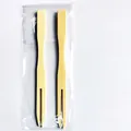 Bamboo fruit forks set with 100 packs of 2-piece mini toothpicks in 90x7x2mm size - 2-pcs Bagged / 100 Bags