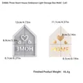 Molde de silicona para tapa de caja con forma de casa y diseño de HOME con corazones - Tapa de casa HOME tres corazones
