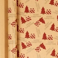 Kraft Christmas wrapping paper roll with red trees and Merry Christmas patterns - Christmas Series - December Love