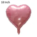 18 inch pink heart shaped foil balloon with metallic luster for romantic party decor - Pearlescent Pink