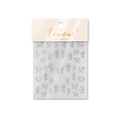 Adesivi per nail art con farfalla argento olografico con effetto metallico 3D e glitter - MS599-Farfalla Argento