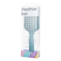 Shield Diamond hohle Entwirrbürste mit cyanblauem Griff in hochwertiger Verpackung - Grüner Griff Grüne Zähne (In Box)