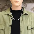 8mm 60mm Long Round Bead Necklace